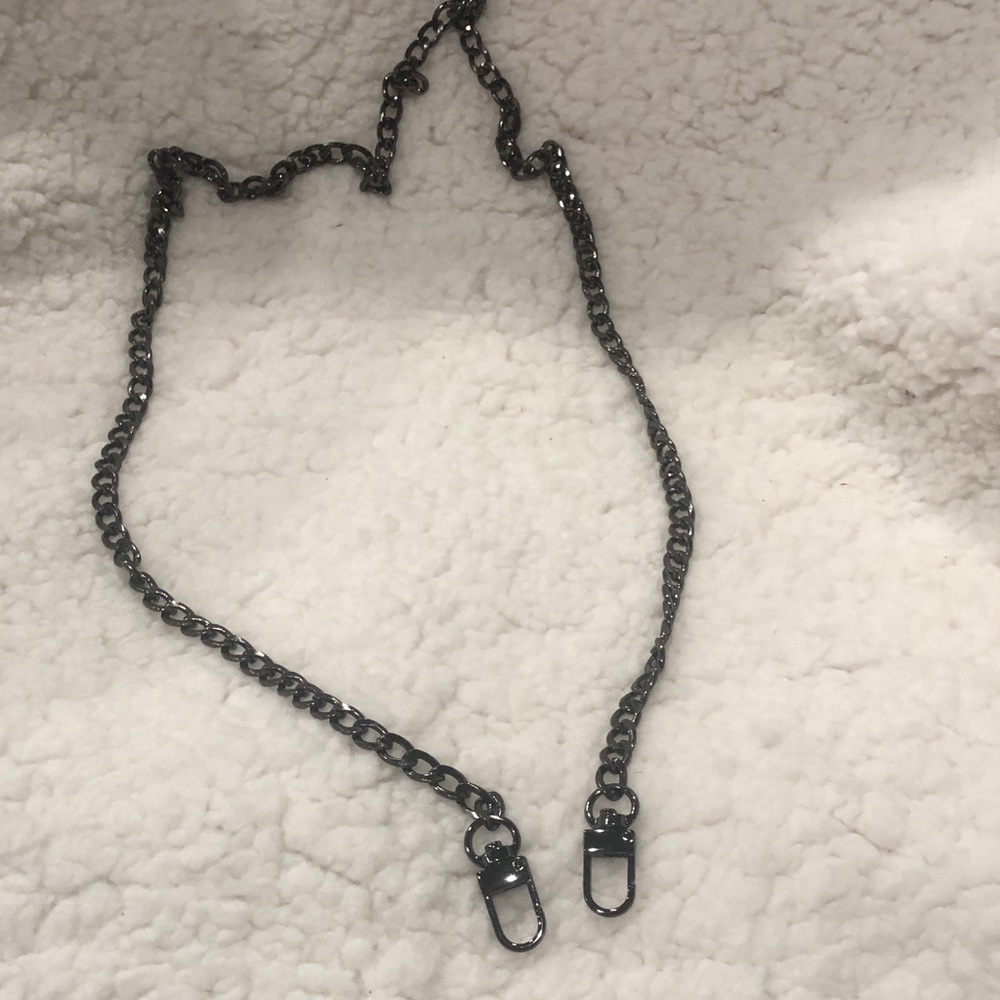 Crossbody replacement chain in gunmetal color. 39.4” in length.